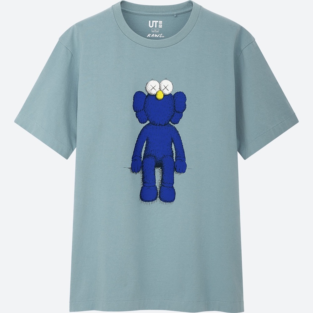 Uniqlo x Kaws BFF Blue Green T shirt size XS